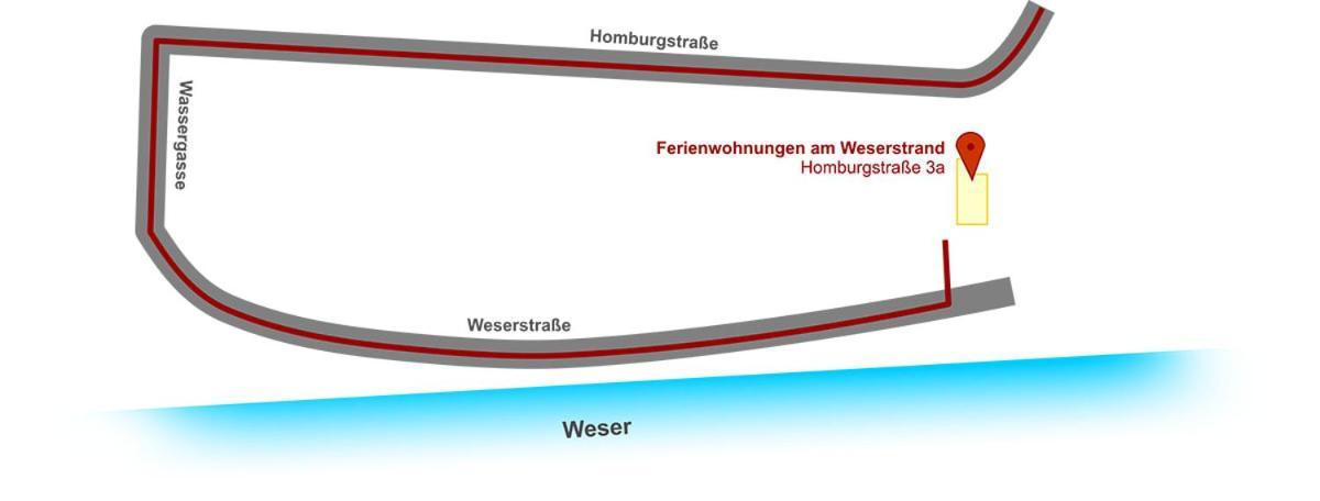 Ferienwohnungen Am Weserstrand 보덴웨르데르 외부 사진